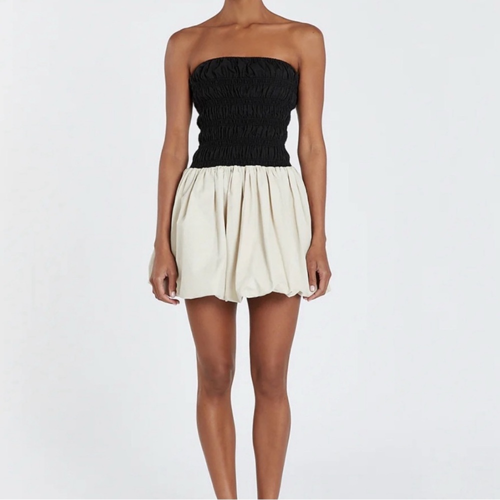 DISSH Black and Cream Mini Dress